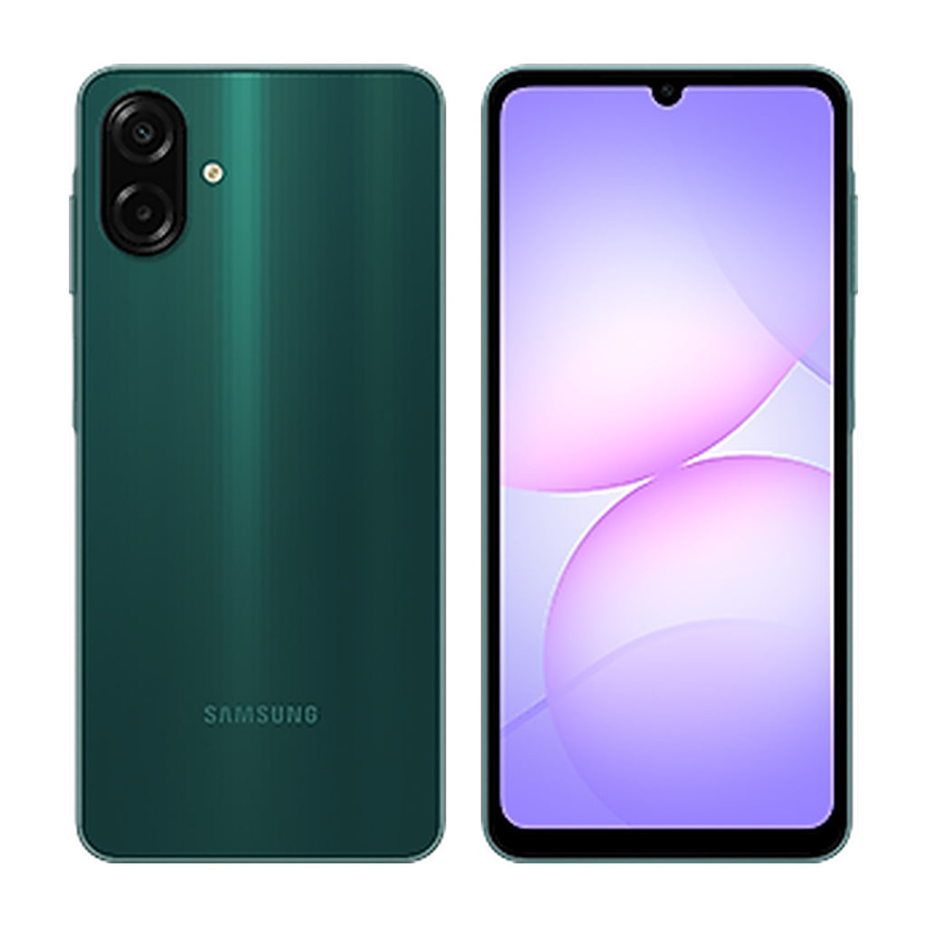 Samsung Galaxy A07 Green front and back