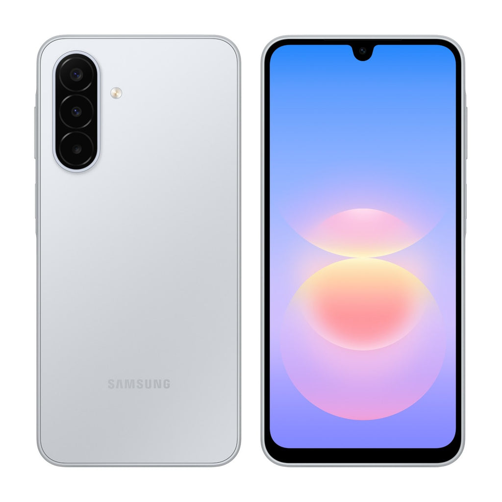 Samsung Galaxy A18 Silver front and back
