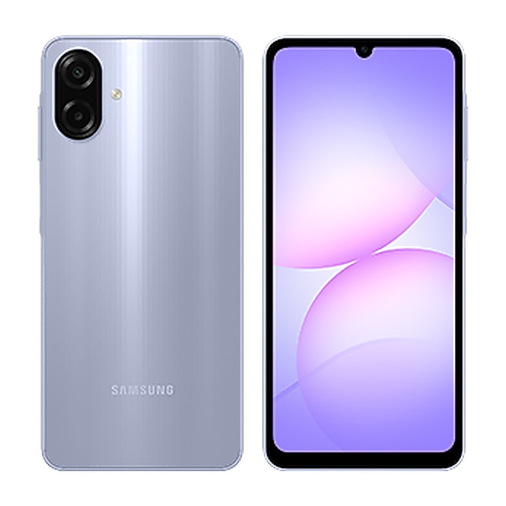 Samsung Galaxy A07 Light Violet front and back