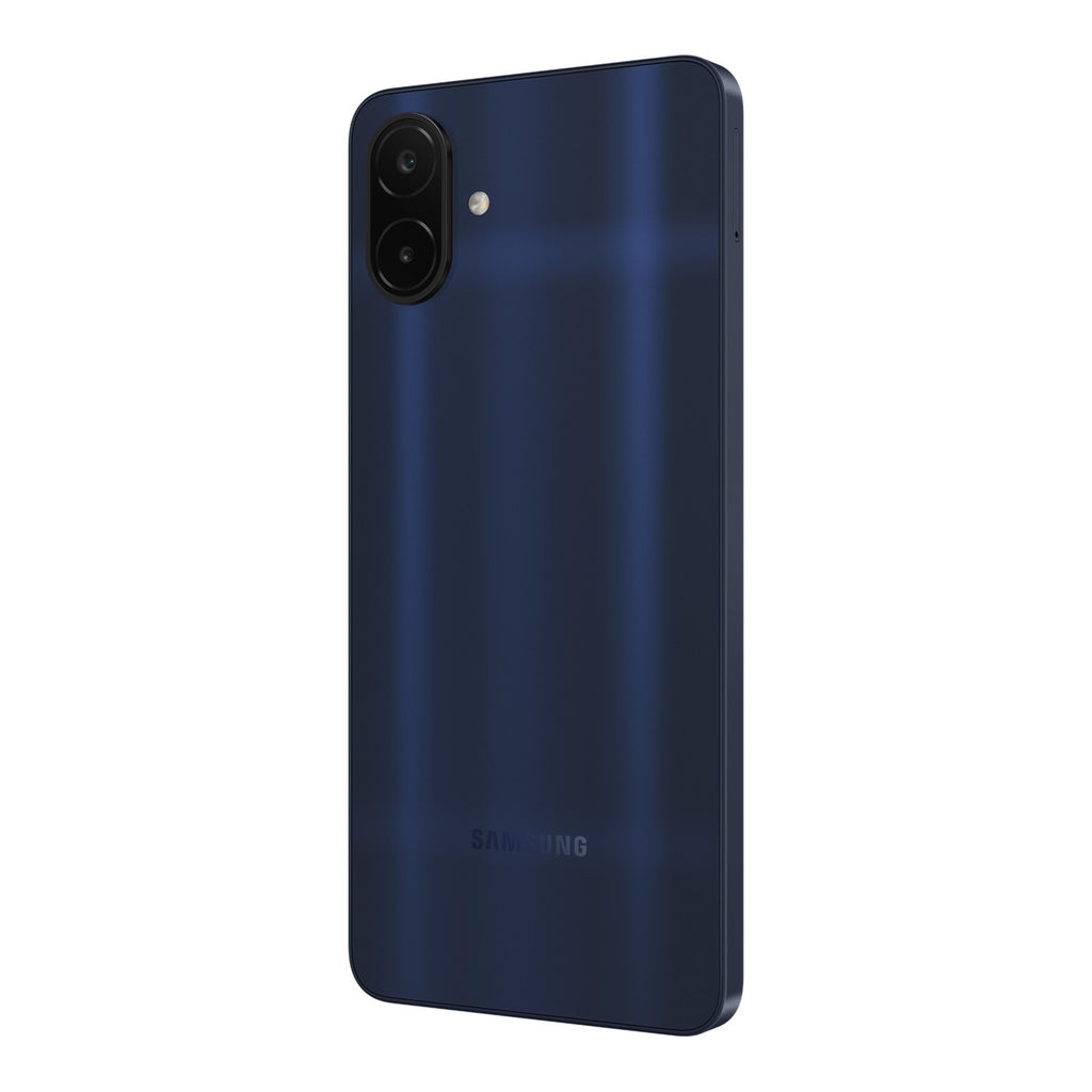 Samsung Galaxy A08 Dark Blue back angle