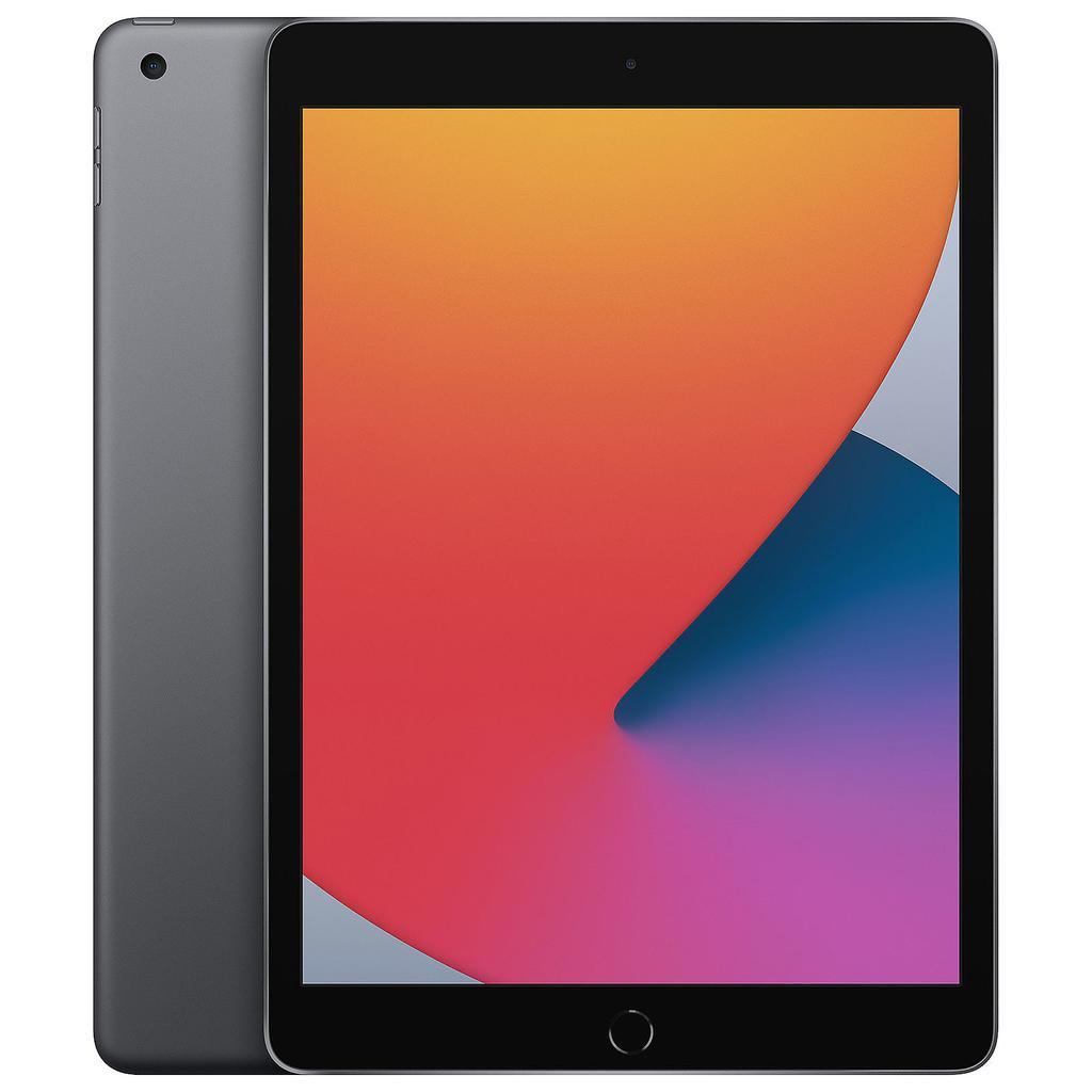 Apple iPad 8th Generation in Space Grey, front view (colour not included in this Silver listing)