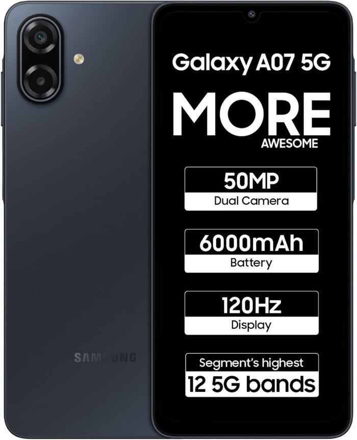 Samsung Galaxy A07 5G 64GB Black - Global Version smartphone, photo 1 of 7